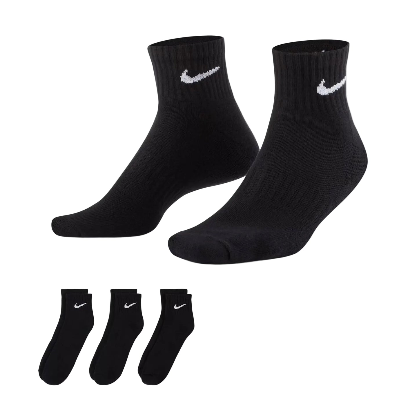 Black Nike socks x3