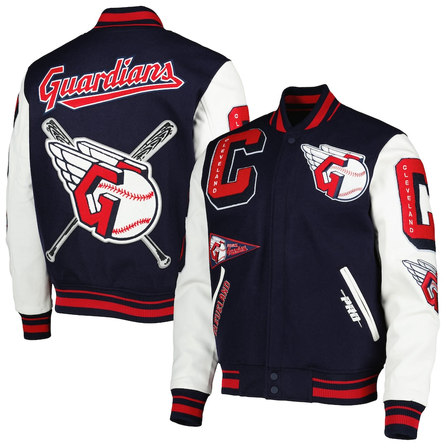 Cleveland Guardians Pro Standard Mash Up Varsity Jacket