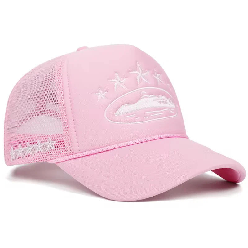 ALCATRAZ TRUCKER HAT WHITE / PINK – Urbanbazaar