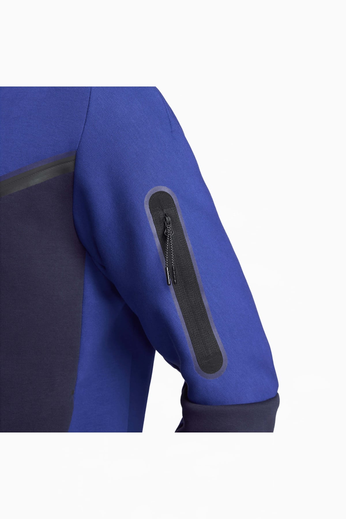 Tech Fleece Windrunner Full-Zip Hoodie in Royal Blue and Black