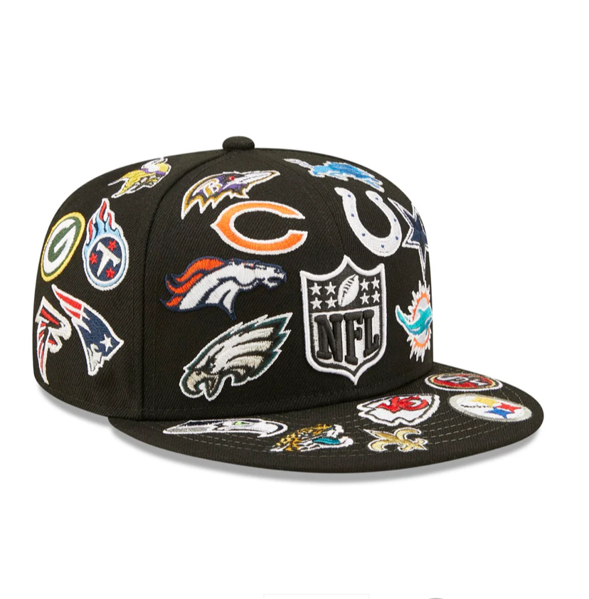 New Era NFL 59FIFTY All Over Patch Black Cap