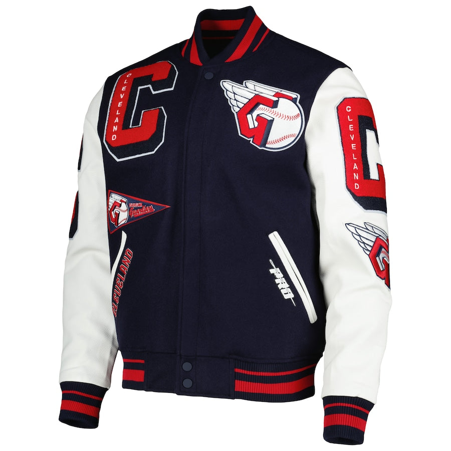 Cleveland Guardians Pro Standard Mash Up Varsity Jacket
