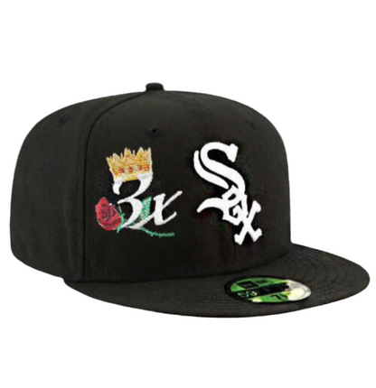 New Era Chicago White Sox 59FIFTY Fitted MLB 3x World Champions Patch Years Cap