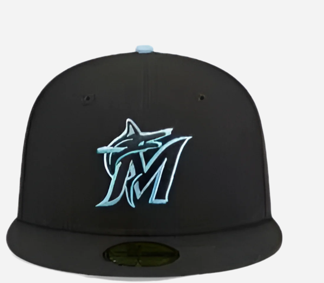 New Era Black Miami Marlins
Pastel Undervisor 59FIFTY Fitted Cap