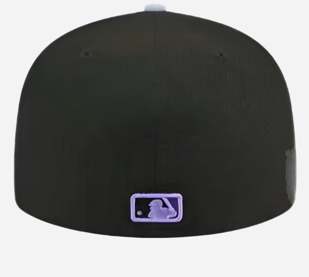 New Era Black Los Angeles Dodgers Pastel Undervisor 59FIFTY Fitted Cap