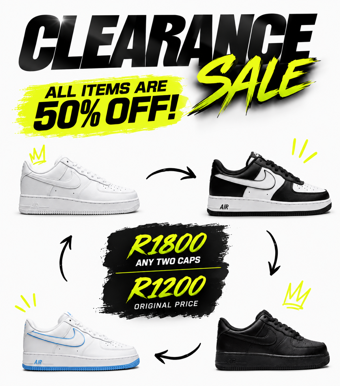 Any 2 AF1’S