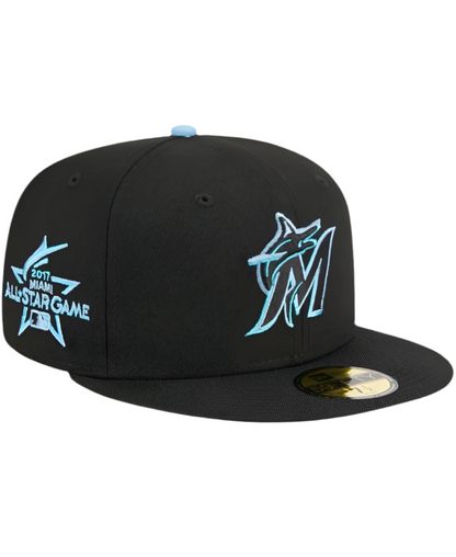 New Era Black Miami Marlins
Pastel Undervisor 59FIFTY Fitted Cap