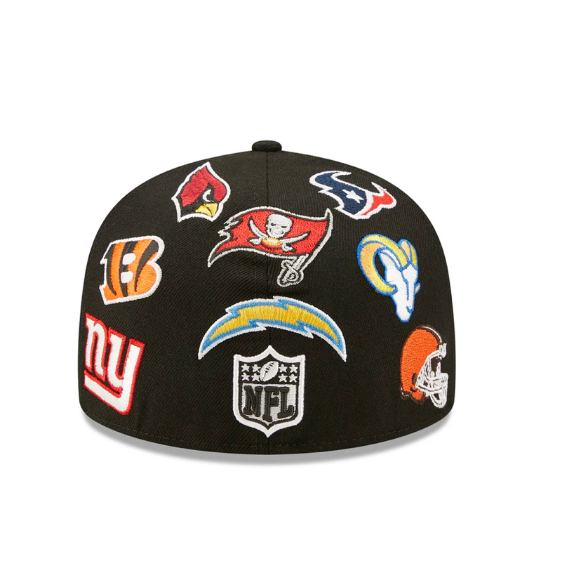 New Era NFL 59FIFTY All Over Patch Black Cap