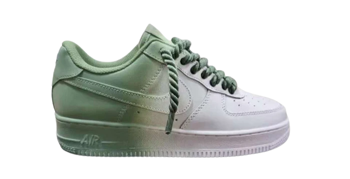 Air force 1 with green rope laces
