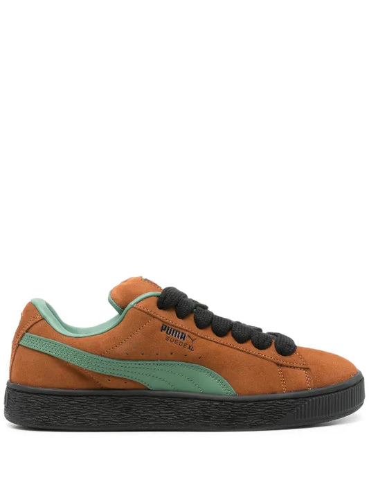 Suede XL logo-print sneakers