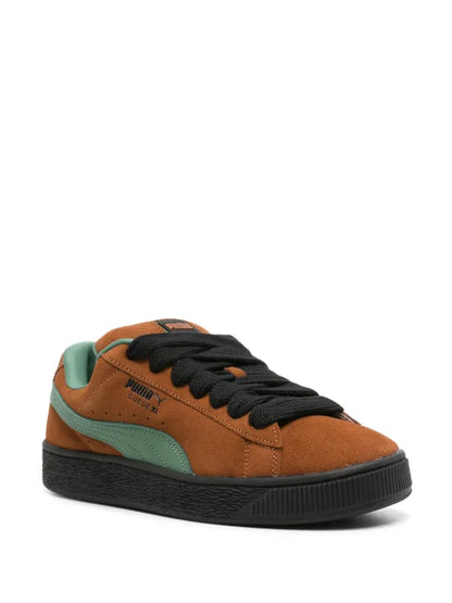 Suede XL logo-print sneakers