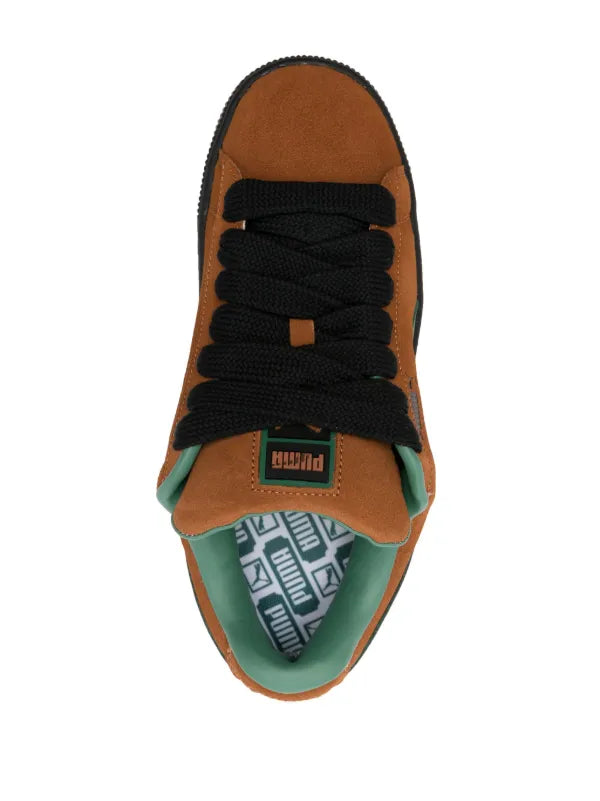 Suede XL logo-print sneakers