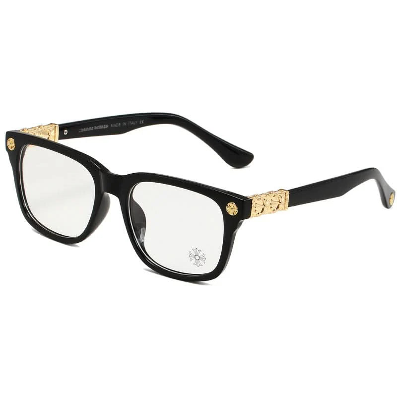 Chrome  glasses - black & gold badges NOT BOXED