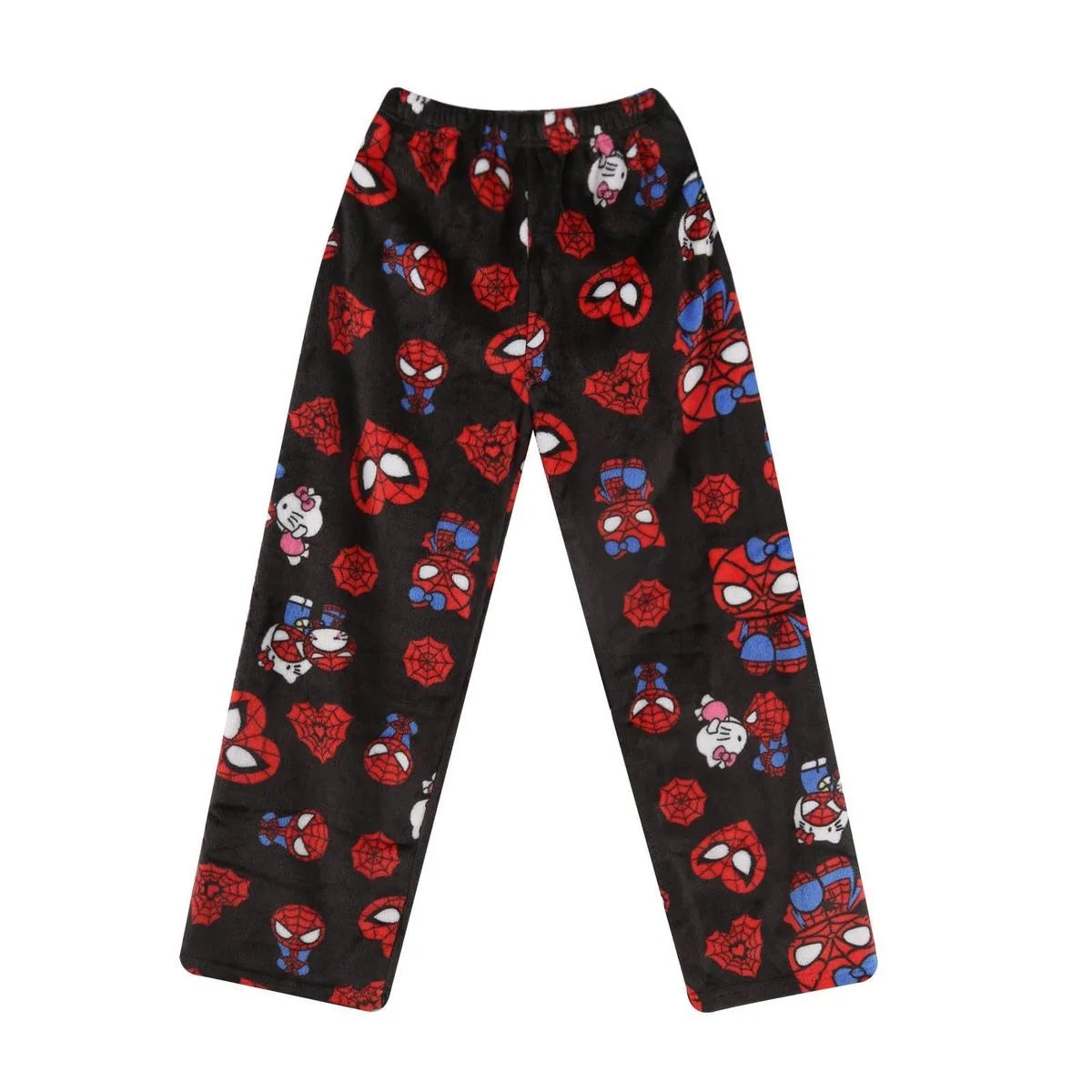 comfortable hello kitty X Spider-Man pyjama pants