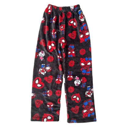 comfortable hello kitty X Spider-Man pyjama pants