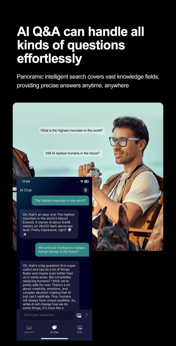 8 megapixel Smart Ai Glasses