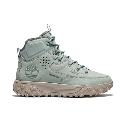 Lace-Up Round Toe Slip-Resistant Durable High-Top Hiking Shoes Men Hiking Shoes Light-Gray A62XV