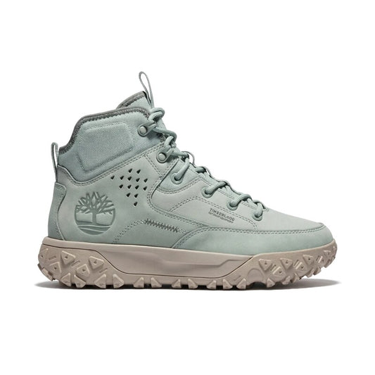 Lace-Up Round Toe Slip-Resistant Durable High-Top Hiking Shoes Men Hiking Shoes Light-Gray A62XV