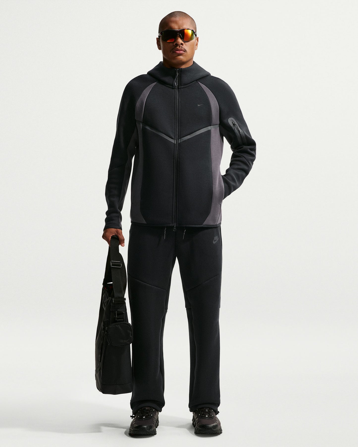 Men's Colour-Block Full-Zip Fleece Windrunner Jacket
