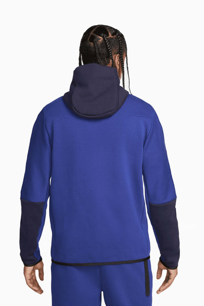 Tech Fleece Windrunner Full-Zip Hoodie in Royal Blue and Black