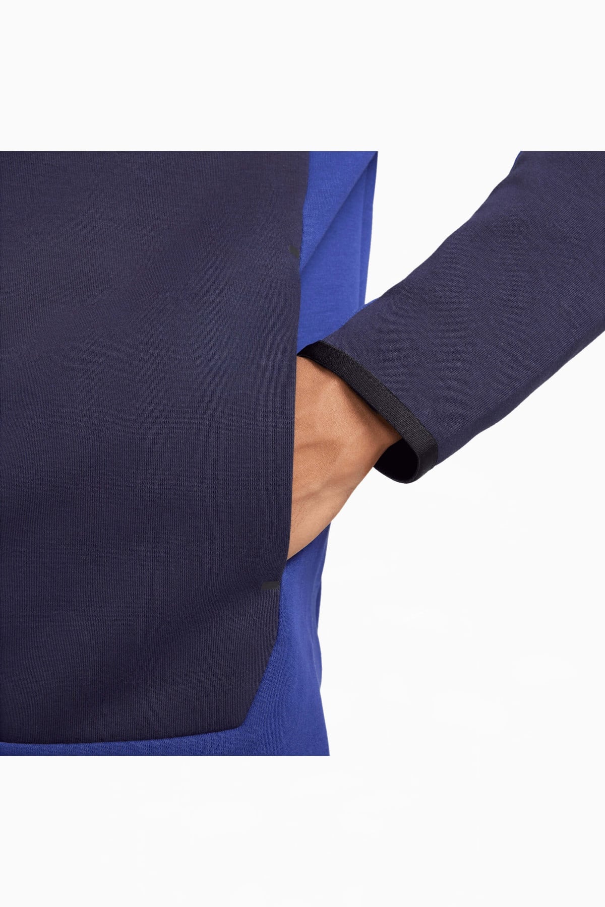 Tech Fleece Windrunner Full-Zip Hoodie in Royal Blue and Black