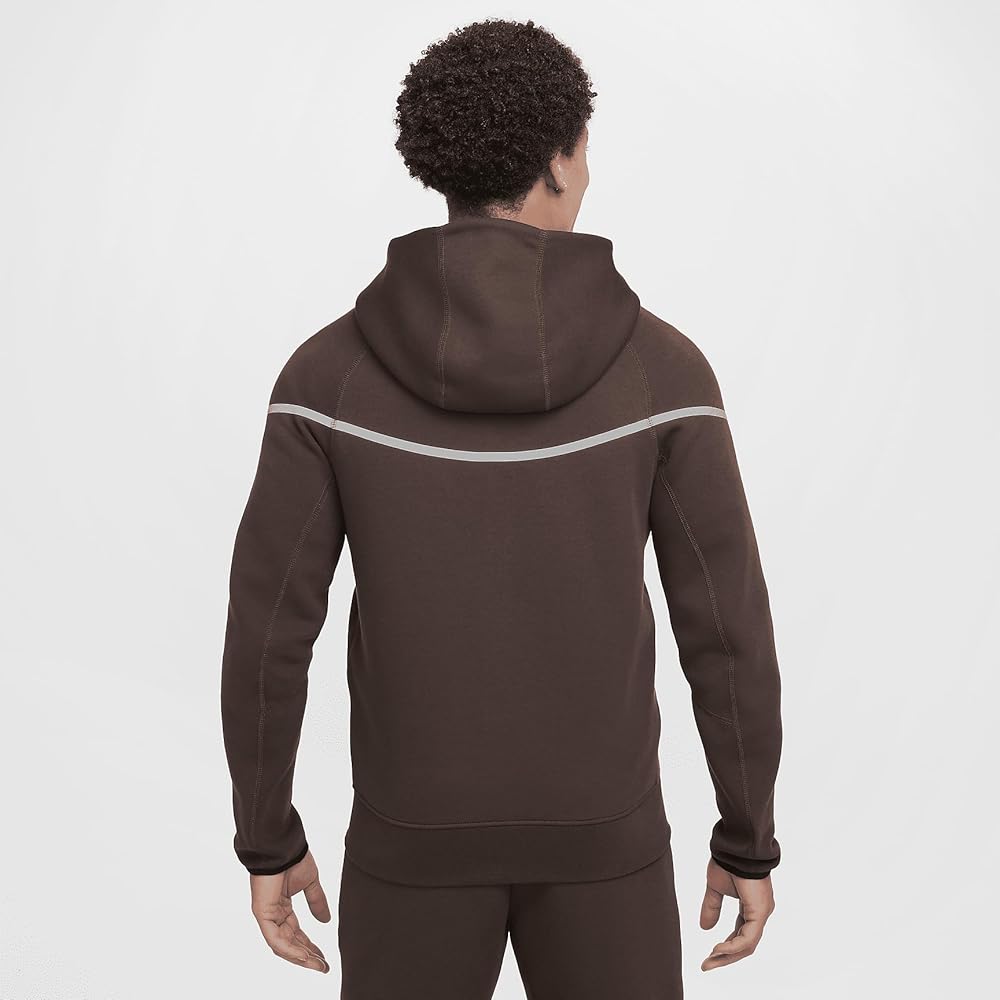 Tech fleece Windrunner in a chocolate brown color