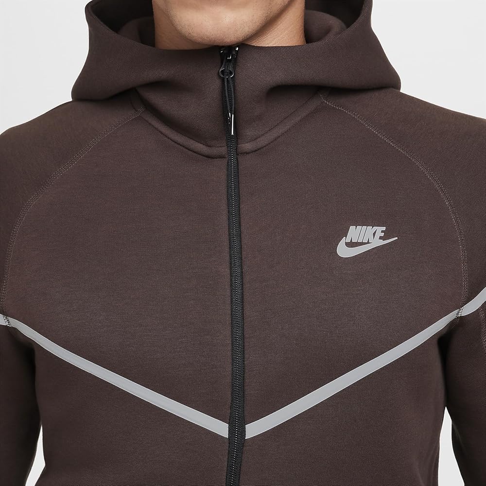 Tech fleece Windrunner in a chocolate brown color