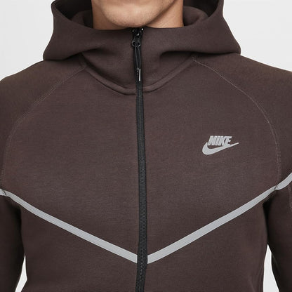 Tech fleece Windrunner in a chocolate brown color