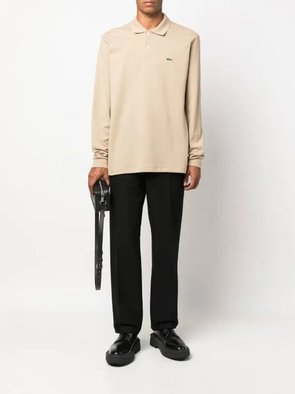 logo long-sleeve polo shirt