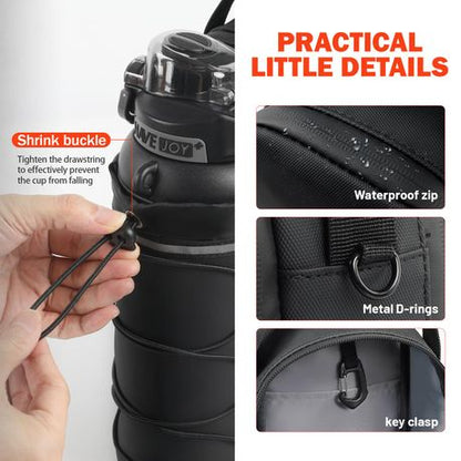 Magnetic Gym Bag Water Bottle Carrier Holder with Shoulder Strap