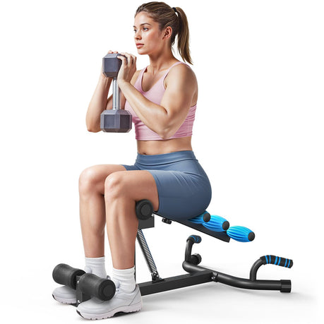TOXIYA Deep Squat Machine Adjustable Glutes Trainer Machine Core Exercise