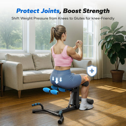 TOXIYA Deep Squat Machine Adjustable Glutes Trainer Machine Core Exercise