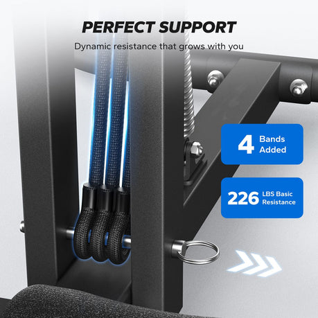 TOXIYA Deep Squat Machine Adjustable Glutes Trainer Machine Core Exercise