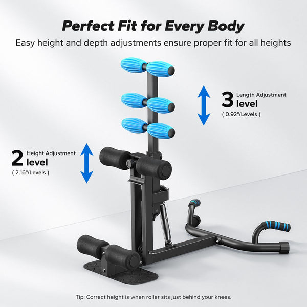 TOXIYA Deep Squat Machine Adjustable Glutes Trainer Machine Core Exercise