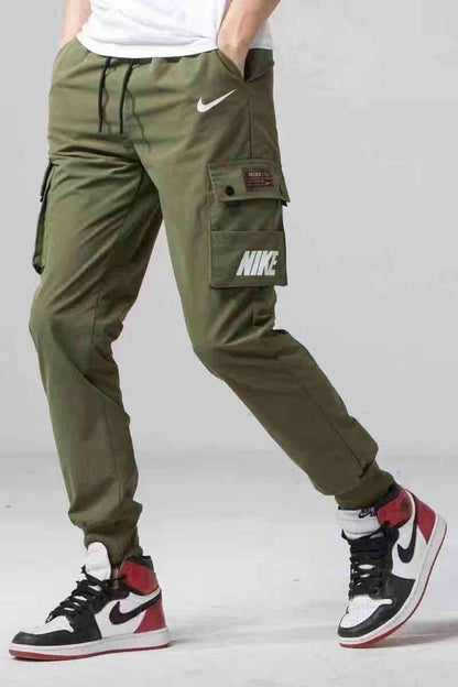 olive green Nike cargo pants