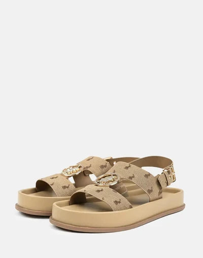 Moulded Trim Stone Sandals