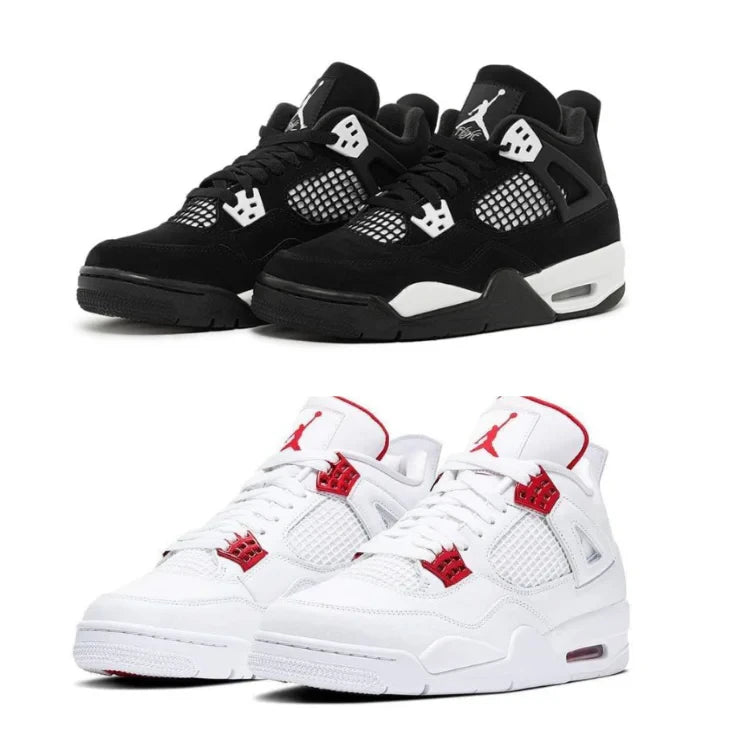 2X AIR JORDAN 4 ( WHITE THUNDER X RED METALIC)