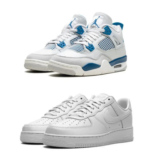 AIR JORDAN 4 “MILITARY BLUE” X AIRFORCE 1