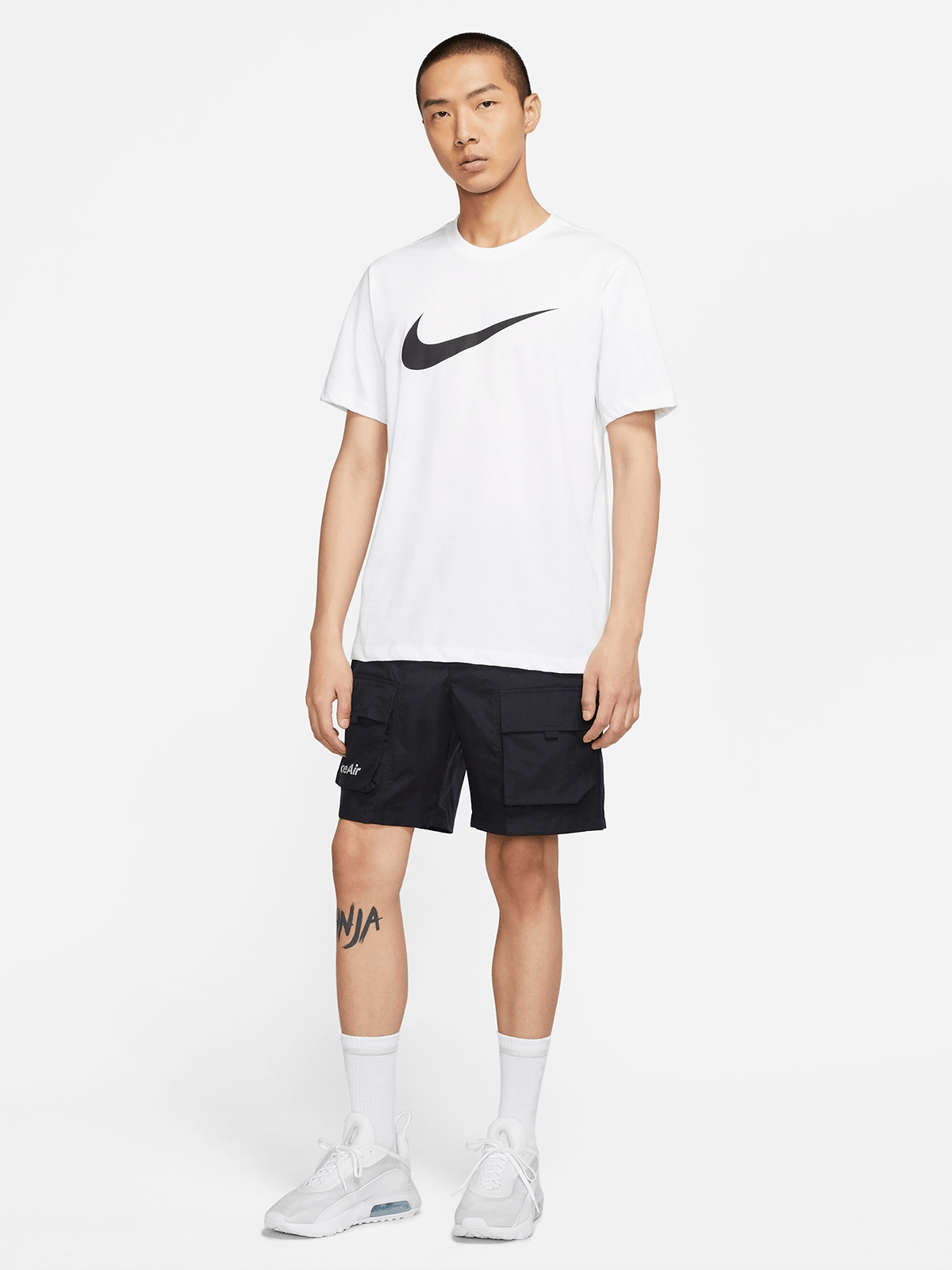 Nike Mens Sportswear Icon Swoosh White Tee