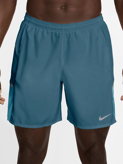 Nike Mens Miler Dri-Fit 7 Inch Unlined Smokey Blue Running Shorts