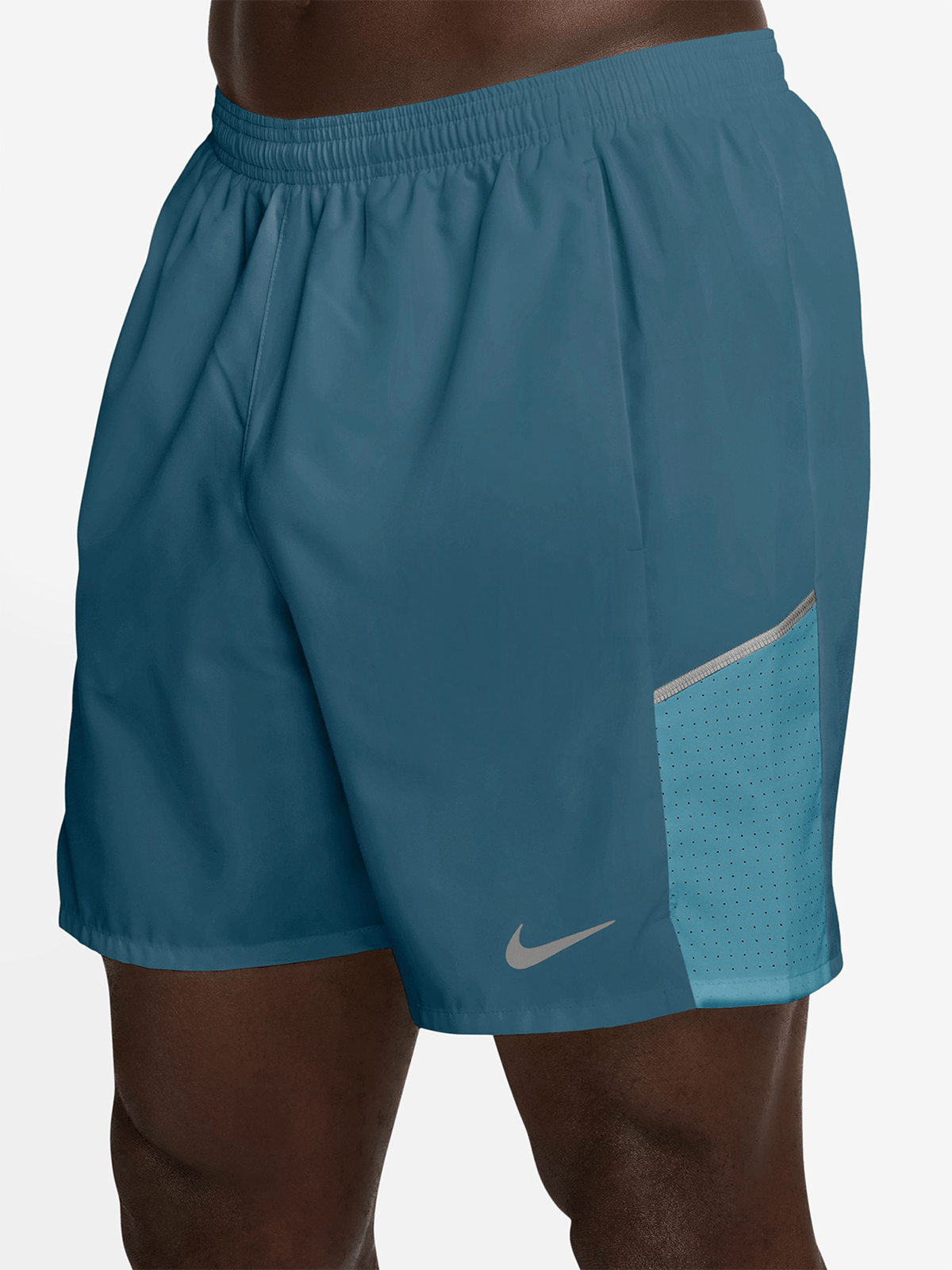 Nike Mens Miler Dri-Fit 7 Inch Unlined Smokey Blue Running Shorts