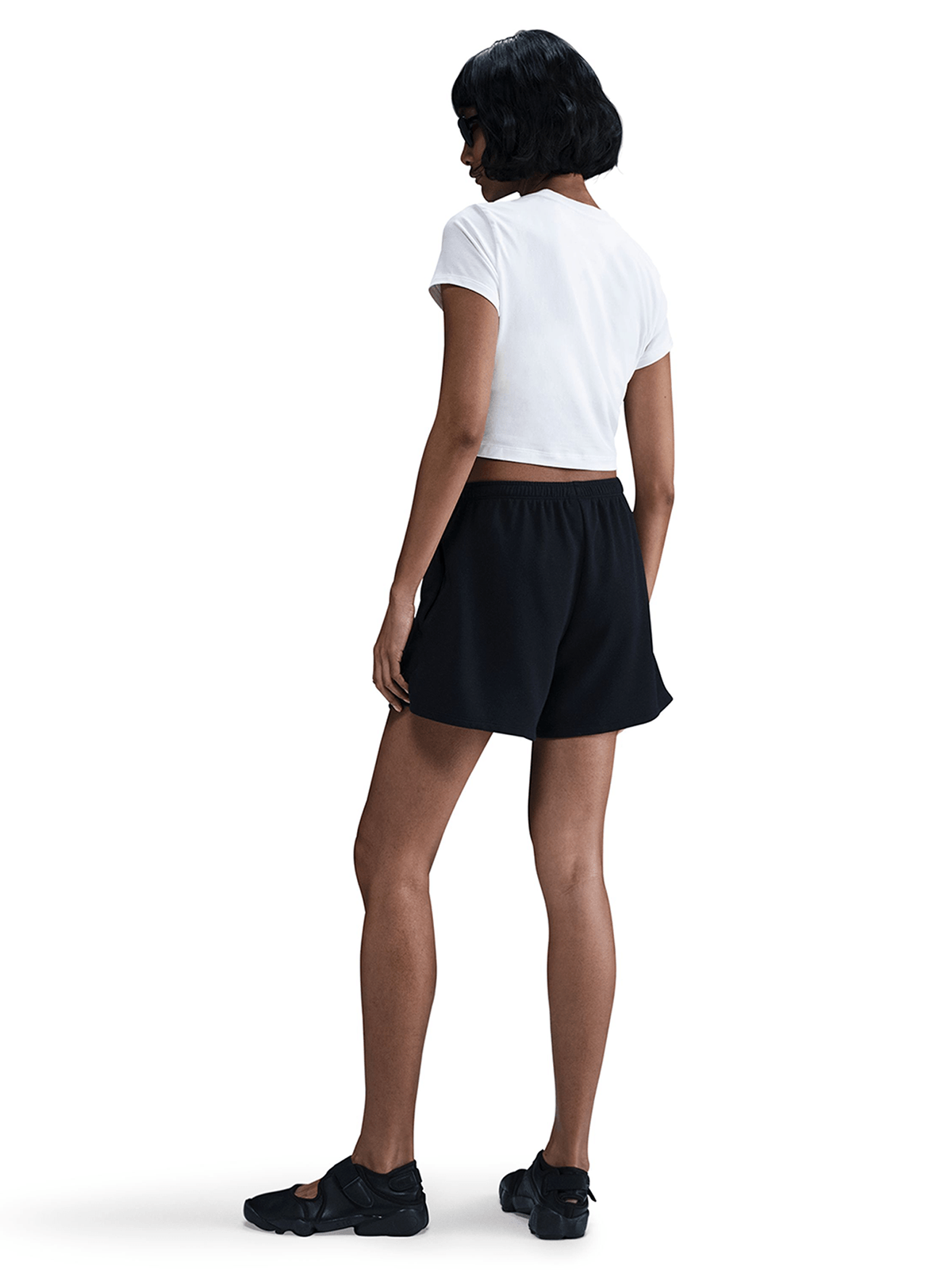 Nike Women's Nsw Chill Knit Crop White T-shirt