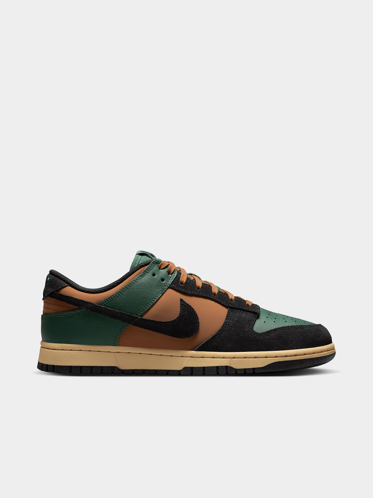Nike Men's Dunk Low Retro Fir/Light British Tan/Sesame/Black Sneaker