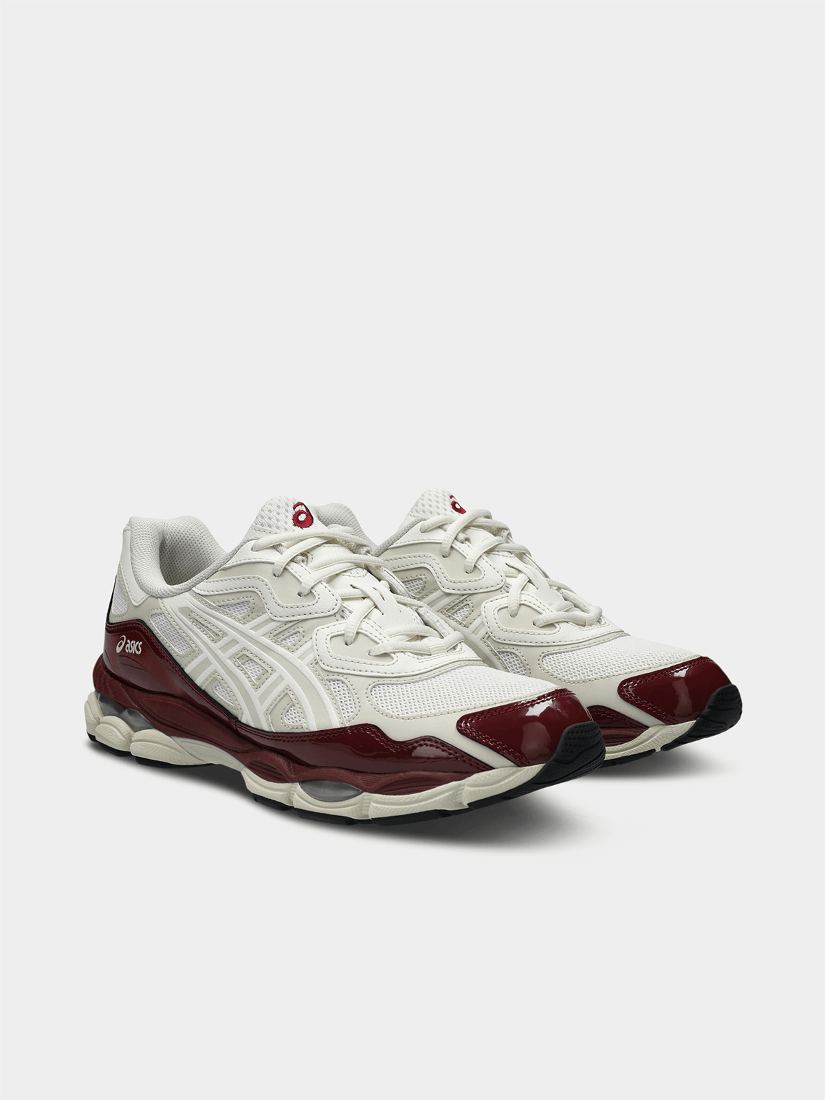 ASICS Men's Gel-NYC Patent White/Burgundy Sneaker